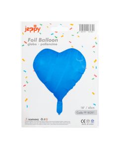 Globo metálico corazón celeste