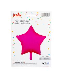 Globo estrella rosado neón