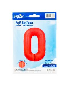 Globo número 0 coral