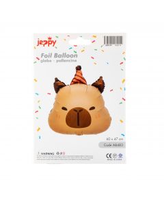 Globo capibara con gorro