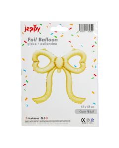 Globo metálico lazo beige