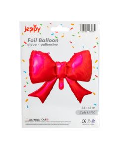 Globo metálico lazo rojo