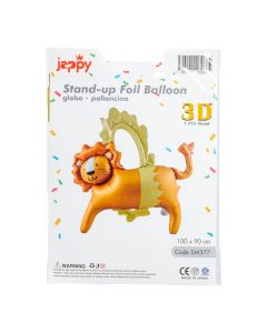 Globo metálico león decorativo