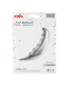 Globo hoja plateado 100x42cm