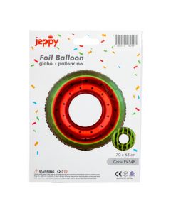 Globo circular sandía metálico