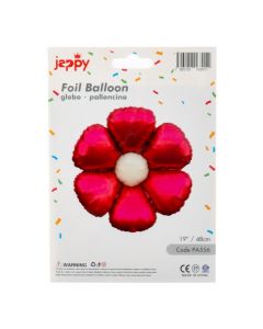 Globo metálico flor fucsia