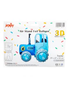 Globo tractor celeste azul