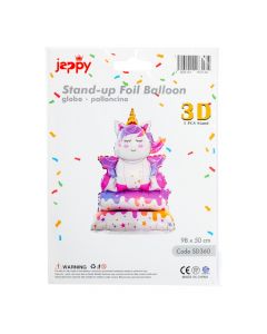 Globo metálico unicornio 3D