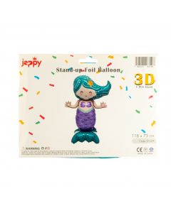 Globo metálico figura sirena