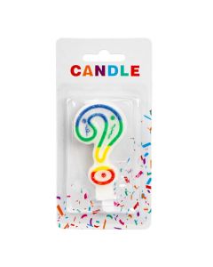 Candela signo pregunta colorida