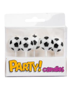 Velas bola fútbol blanco y negro
