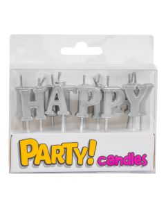 Candela Happy Birthday plateado