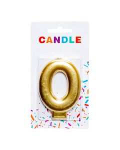 Vela número 0 dorado