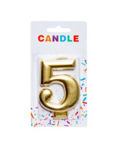 Vela decorativa número 5