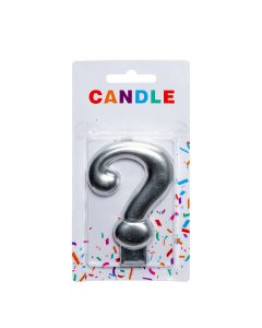 Candela signo pregunta plateado