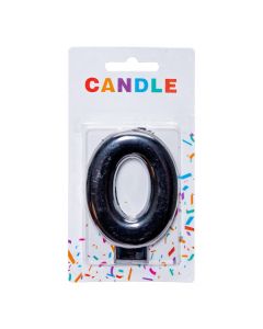Candela número 0 negro
