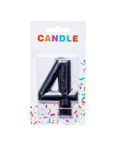 Candela número 4 negro