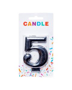 Candela número 5 negra