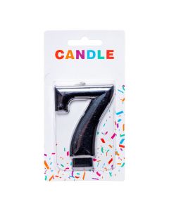 Candela número 7 negra