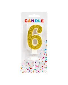 Candela decorativa número 6