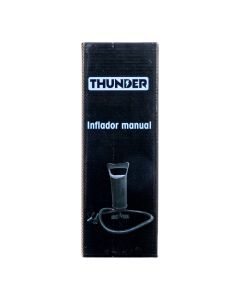 Inflador manual plástico negro
