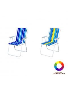 Silla plegable rayas
