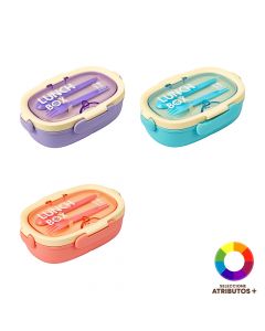 Taza ovalada con cubiertos