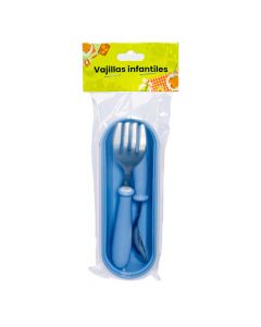 Cubiertos acero inoxidable con estuche