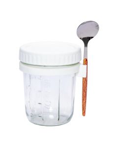 Tupper vidrio con tapa y cuchara