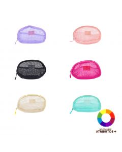 Cosmetiquera tipo malla compacta