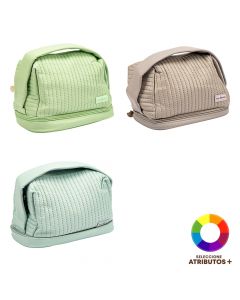 Cosmetiquera amplia diseño zipper