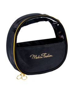 Cosmetiquera estampada con cierre