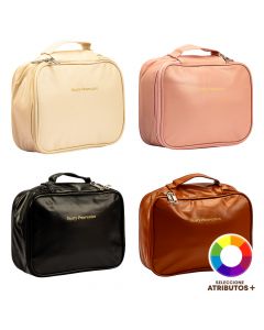 Cosmetiquera estampado elegante zipper