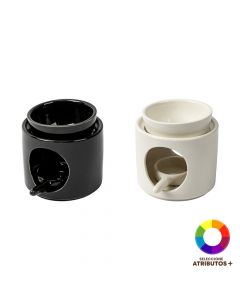 Conjunto portavelas negro