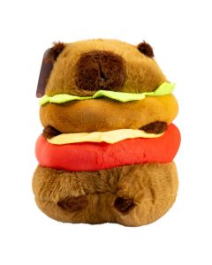 Peluche capibara hamburguesa suave