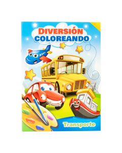 Libro colorear medios transporte