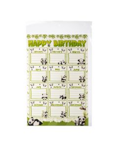 Rótulo cumpleaños diseño panda