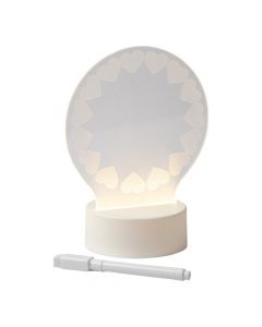 Lámpara pizarra corazones 3D