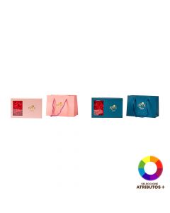 Caja cartón con rosas decorativas