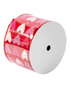 Cinta tela corazones multicolor