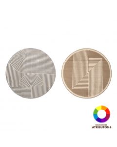 Alfombra afelpada redonda 100cm