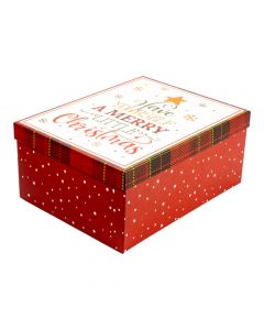 Caja navideña con mensaje
