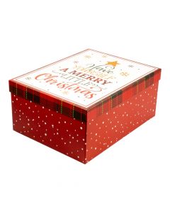 Caja navideña con mensaje
