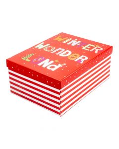 Caja navideña grande multicolor