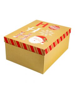 Caja navideña estampado Santa