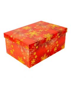 Caja navideña copo nieve mediana