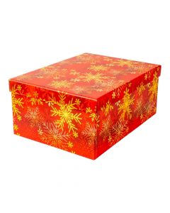 Caja copo de nieve multicolor
