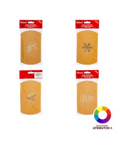 Set de cajas kraft navideñas