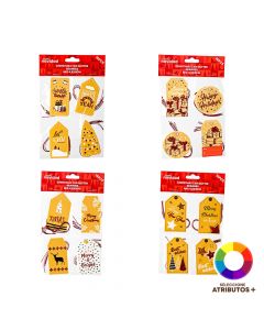 Colillas navideñas escarchadas