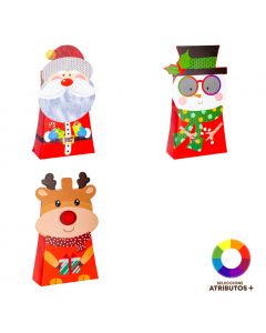 Bolsa regalo estampado navideño